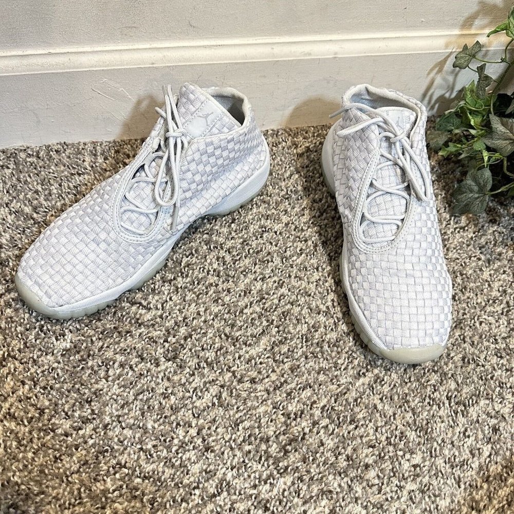 Nike Air Jordan Sneakers Future Pure Platinum Silver Gray Size 7Y Women's 8.5